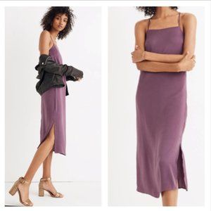 NWT MADEWELL Satin Criss Cross Back Slip Dress